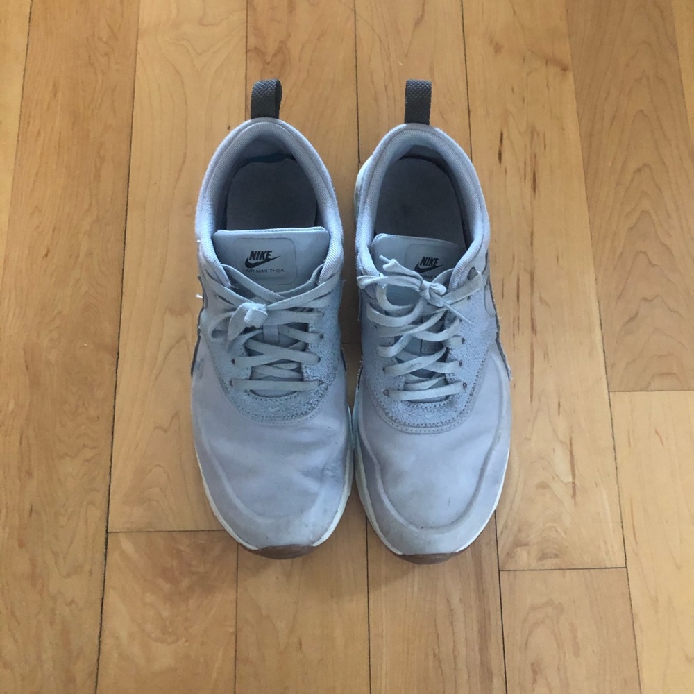 Bluish grey Nike shoes